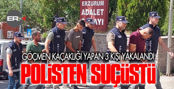 Göçmen kaçakçılığı yapan şahıslar polisten kaçamadı