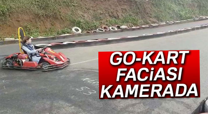 Go-kart faciası kamerada