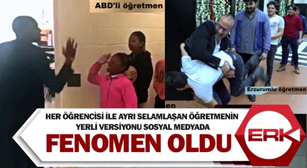 Her öğrencisi ile ayrı selamlaşan öğretmenin yerli versiyonu sosyal medyada fenomen oldu