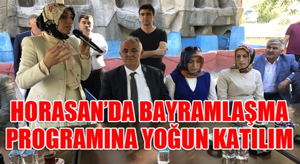 Horasan’da belediyenin bayramlaşma programına yoğun katılım