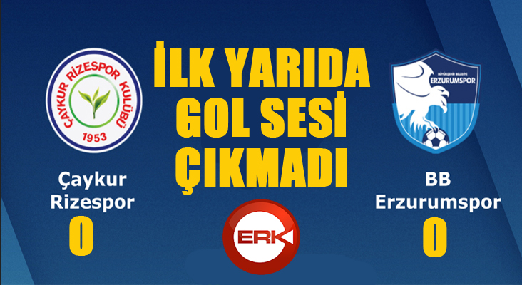 İlk yarıda gol sesi çıkmadı... Çaykur Rizespor 0 - BB Erzurumspor 0