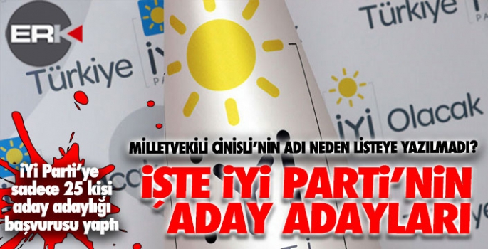 İYİ Parti'nin aday adayları listesi belli oldu... 