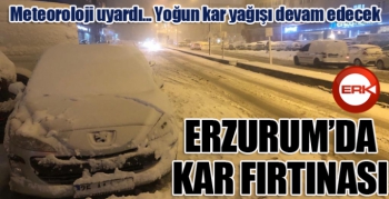 Erzurum’da Nisan ayında yoğun kar yağışı etkili oluyor