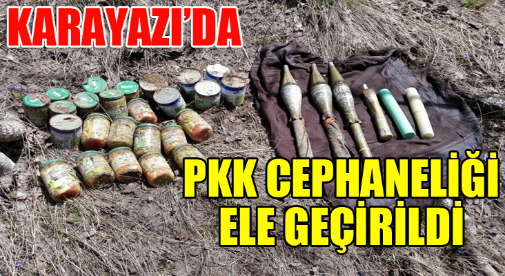 Karayazı'da PKK cephaneliği ele geçirildi...