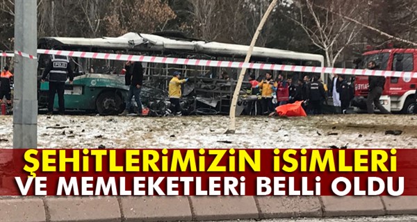 Kayseri'de patlama! Şehitlerimizin isimleri ve memleketleri belli oldu