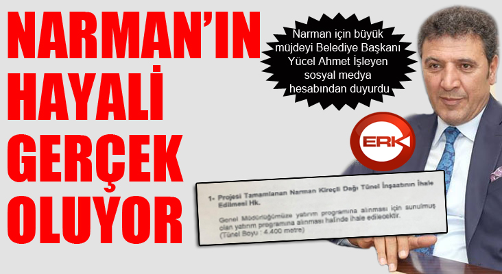 Kireçli Dağı tünel projesi tamamlandı