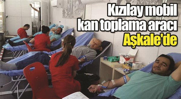 Kızılay mobil kan toplama aracı Aşkale'de