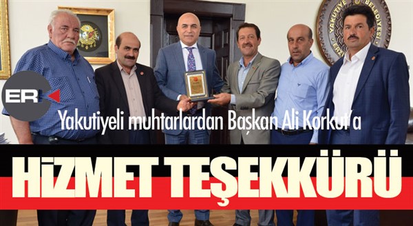 Köy mahalle muhtarlarından Korkut'a teşekkür