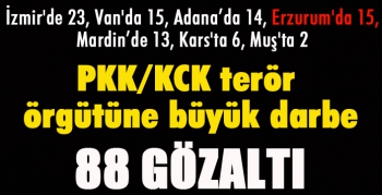 PKK/KCK terör örgütüne büyük darbe: 88 gözaltı
