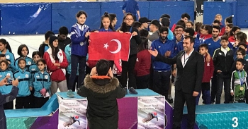 Short Track Türkiye rekoru Erzurum’da kırıldı