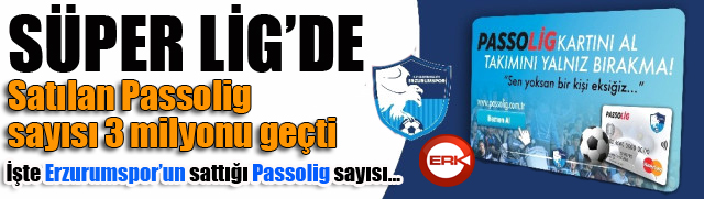 Süper Lig'de satılan Passolig sayısı 3 milyonu geçti