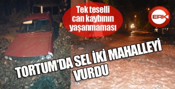 Tortum'da sel iki mahalleyi vurdu...