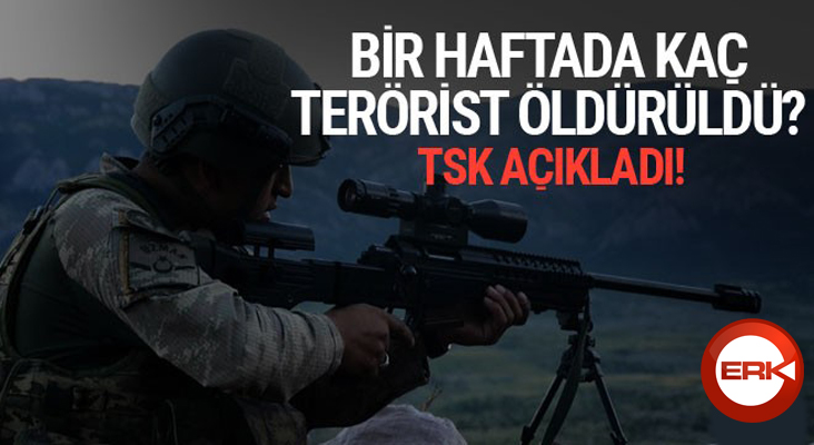 TSK: 'Son bir hafta içinde 53 terörist etkisiz hale getirildi'