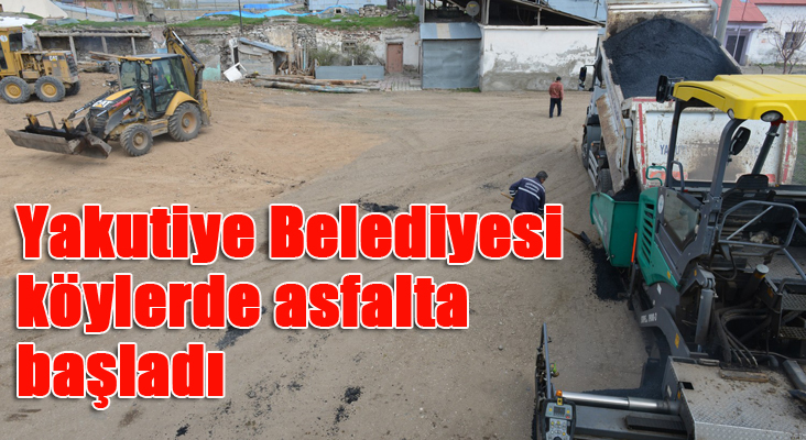 Yakutiye Belediyesi, köylerde asfalta başladı