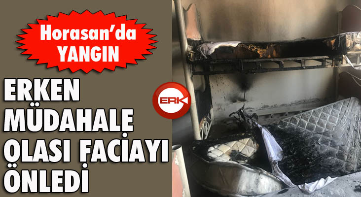 Yangında erken müdahale olası faciayı önledi...