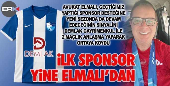 Yeni sezonun ilk sponsoru yine Elmalı’dan!
