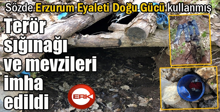 Terör sığınağı ve mevzileri imha edildi