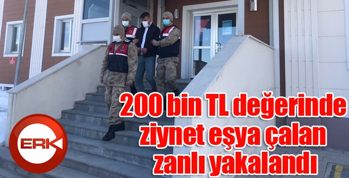 200 bin TL değerinde ziynet eşya çalan zanlı yakalandı