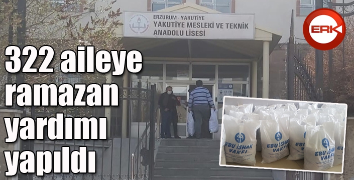 322 aileye ramazan yardımı yapıldı