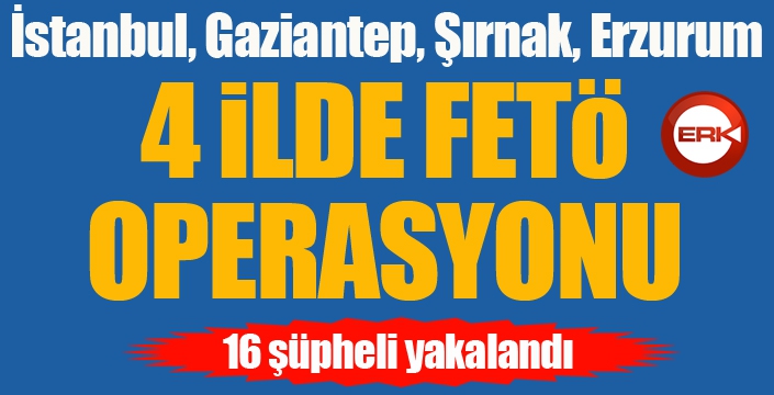 4 ilde FETÖ operasyonu: 16 gözaltı