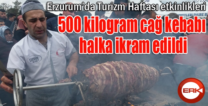 500 kilogram cağ kebabı halka ikram edildi...