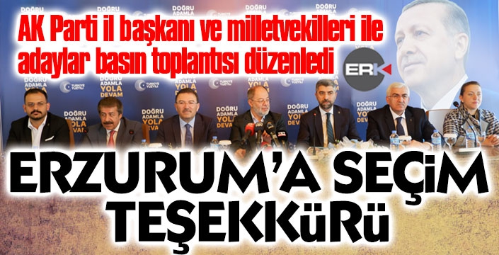 AK Parti'den Erzurum'a seçim teşekkürü