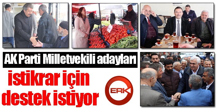 AK Parti Milletvekili adayları kapı kapı dolaşıyor, vatandaştan istikrar için destek istiyor