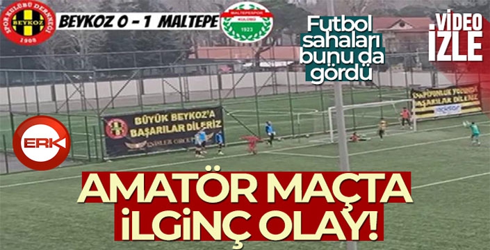 Amatör maçta ilginç olay: Top toplayıcı çocuk golü kurtardı!