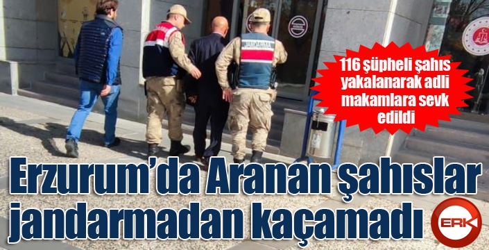 Aranan şahıslar jandarmadan kaçamadı