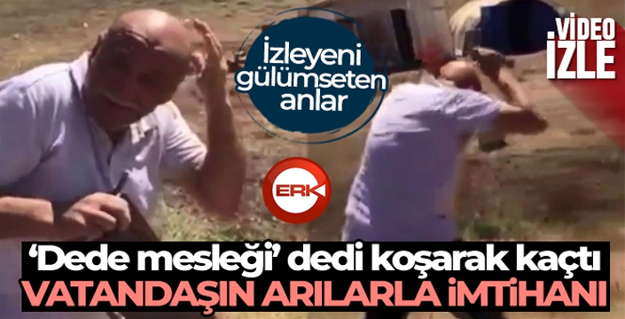 Arıcılık dede mesleği dedi, arılar saldırdı