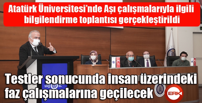 Aşı çalışmalarıyla ilgili bilgilendirme toplantısı gerçekleştirildi