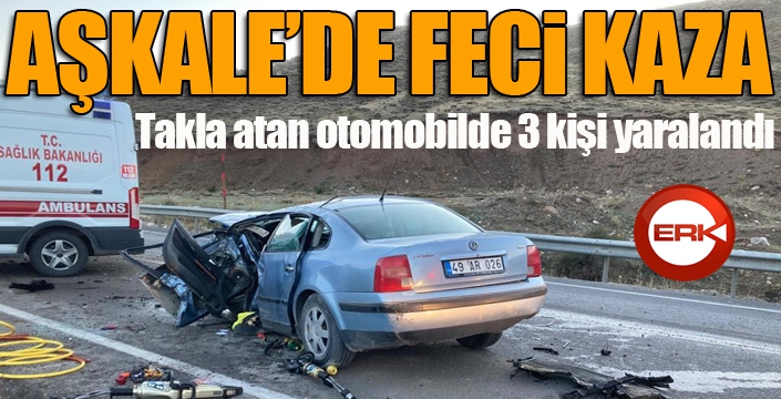  Aşkale’de trafik kazası: 3 yaralı