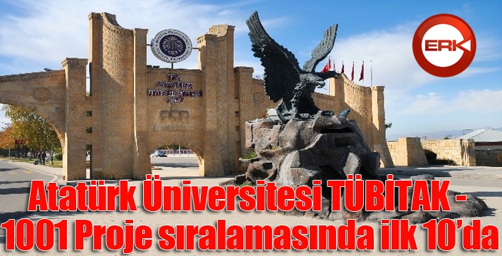 Atatürk Üniversitesi TÜBİTAK - 1001 Proje sıralamasında ilk 10’da