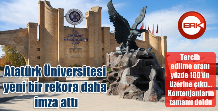 Atatürk Üniversitesi yeni bir rekora daha imza attı