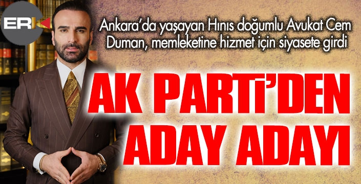 Avukat Cem Duman, AK Parti'den aday adayı oldu... 