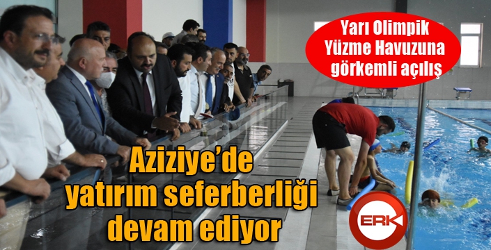 Aziziye’nin Yarı Olimpik Yüzme Havuzuna görkemli açılış