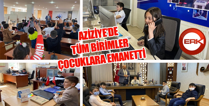 Aziziye'de tüm birimler çocuklara emanetti...