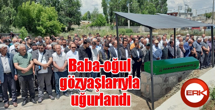 Baba-oğul gözyaşlarıyla uğurlandı