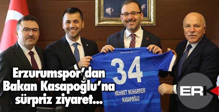 Bakan Kasapoğlu'na Erzurumspor forması...  