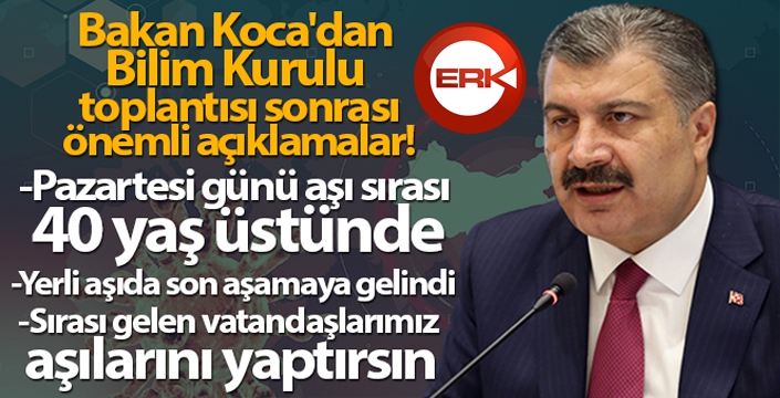 Bakan Koca: 'Çok yakında salgın haberlerinden kurtulacağız'