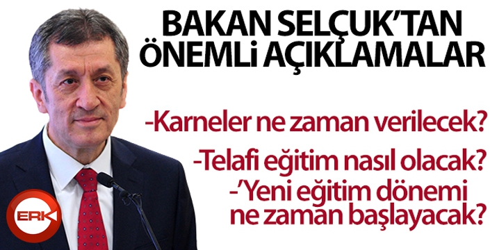 Bakan Selçuk'tan önemli açıklamalar! Telafi eğitim nasıl olacak?