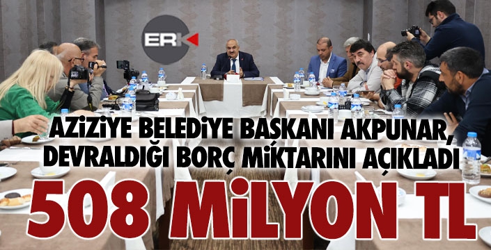 Başkan Akpunar açıkladı: 508 Milyon TL borcumuz var!