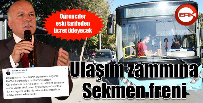 Başkan Sekmen'den öğrencilere müjde