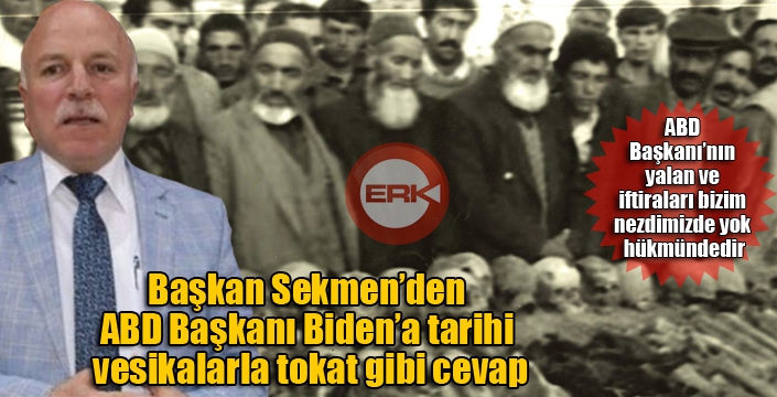 Başkan Sekmen'den tarihi vesikalarla tokat gibi cevap