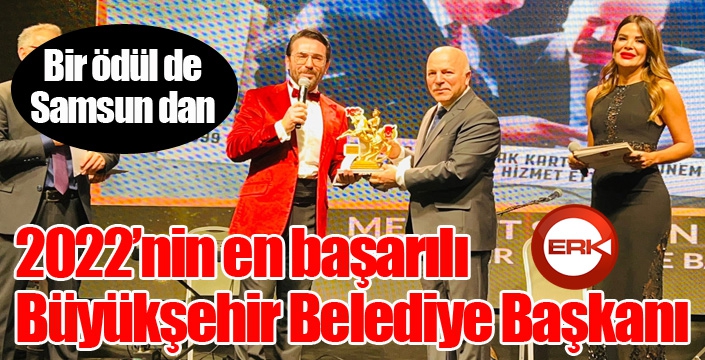 Başkan Sekmen'e bir ödül de Samsun dan