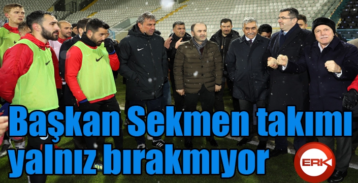 Başkan Sekmen Erzurumspor’u motive ediyor