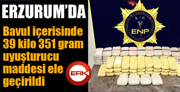 Bavul içerisinde 39 kilo 351 gram uyuşturucu maddesi ele geçirildi