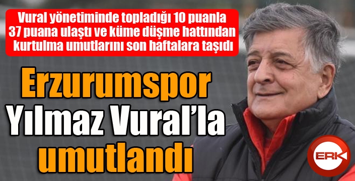 BB Erzurumspor, Yılmaz Vural’la umutlandı