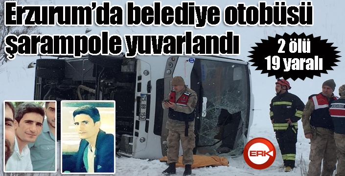 Belediye otobüsü şarampole uçtu: 2 ölü, 19 yaralı...