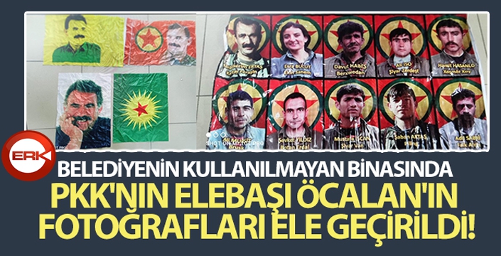 Belediyenin kullanılmayan binasında PKK'nın elebaşı Öcalan'ın fotoğrafları ele geçirildi